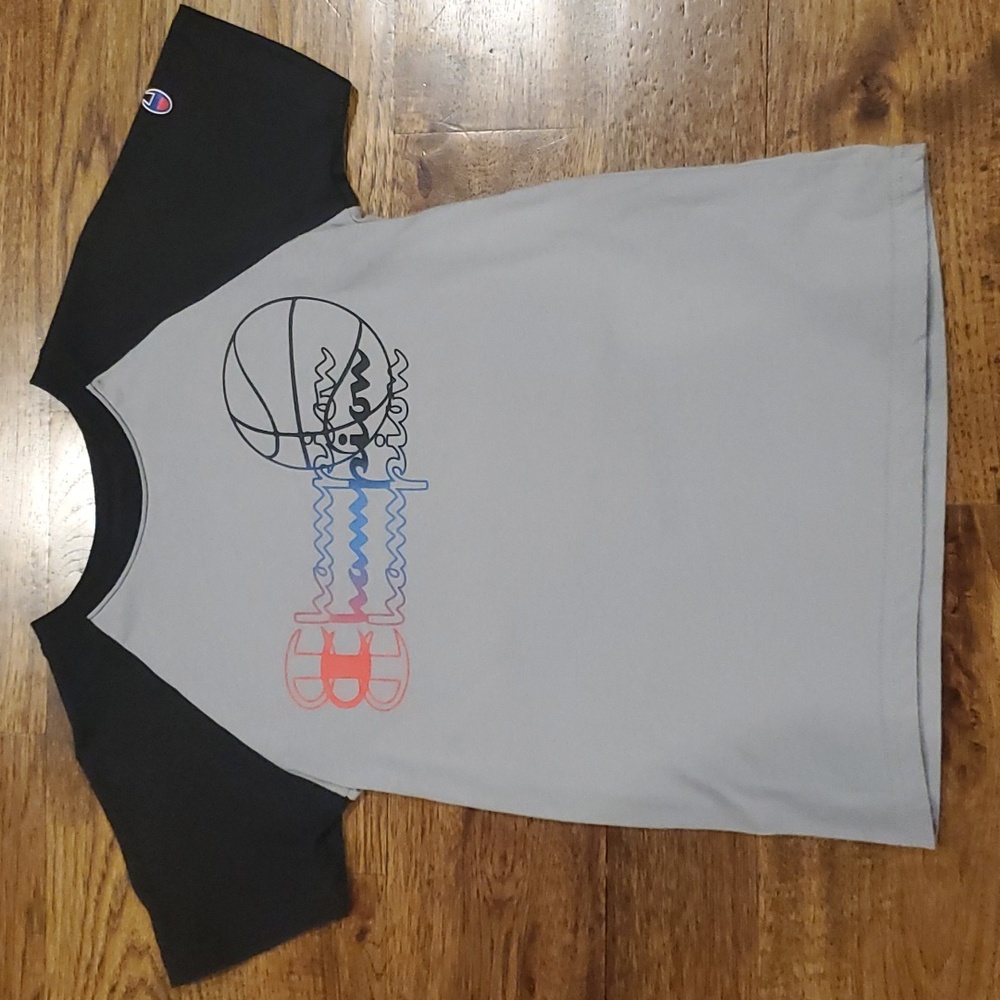 Boys Champion basketball & logo gray tshirt size 7/8